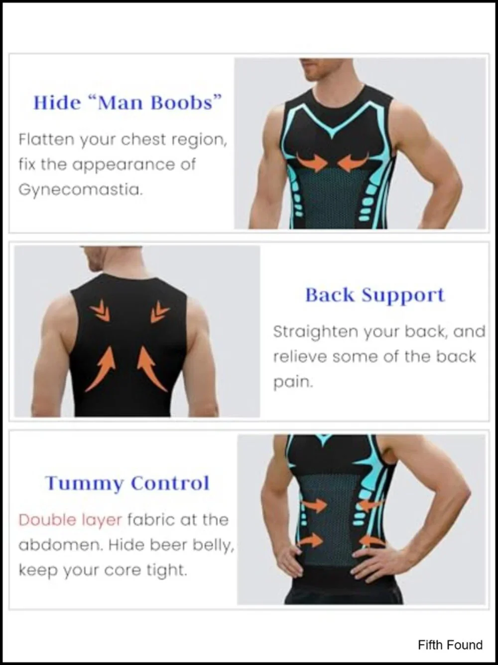 Men's Compression Tank Top Sleeveless Body Shaper Tummy Control